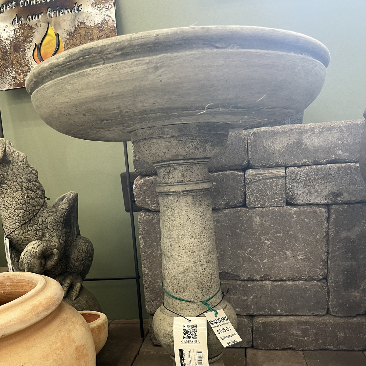 Williamsburg Tea Table Birdbath